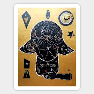 Soul Work Hamsa by Harriette Knight Sticker